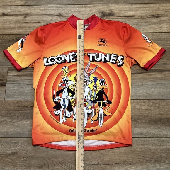 VTG 1993 Giordana Looney Tunes Cycling Jersey Italy 90s Bugs Bunny Daffy Tweety - Picture 6 of 15